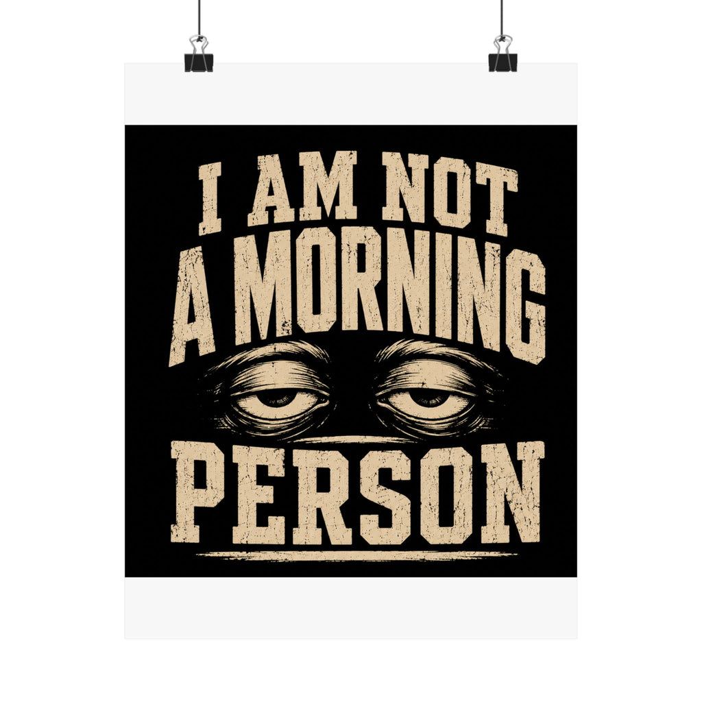I Am Not A Morning Person Poster